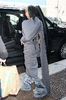 FKA Twigs Steps Out In A Grey Knit  - NYC