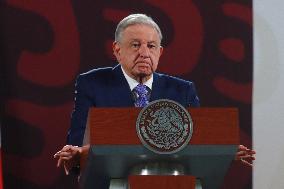 Andres Manuel Lopez Obrador Briefing - Mexico City