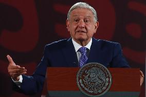 Mexico’s President Andres Manuel Lopez Obrador Briefing