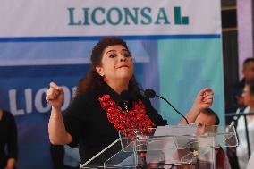 Clara Brugada Elected Mexico City Head Of Government  Inaugurated The Liconsa Milk Store