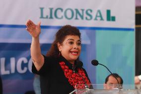 Clara Brugada Elected Mexico City Head Of Government  Inaugurated The Liconsa Milk Store