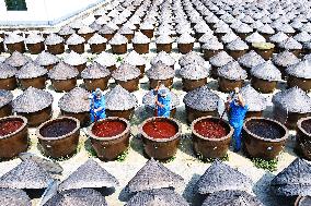 An Old Soysauce Natural Drying Sauce Shop in Rugao