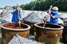 An Old Soysauce Natural Drying Sauce Shop in Rugao