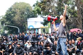 Protest Against Ratification Of Regional Election Bill In Bandung, Indonesia