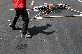 Protest Against Ratification Of Regional Election Bill In Bandung, Indonesia