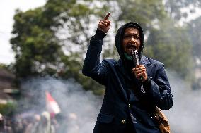 Protest Against Ratification Of Regional Election Bill In Bandung, Indonesia