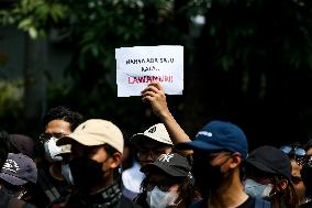 Protest Against Ratification Of Regional Election Bill In Bandung, Indonesia