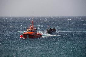 Two New Cayucos Arrive At The Port Of La Restinga - Spain