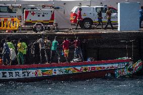 Two New Cayucos Arrive At The Port Of La Restinga - Spain