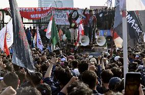 Protest against planned election law revisions in Jakarta