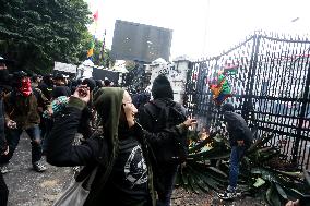 Protest Against Revision Of Regional Election Bill In Bandung, Indonesia