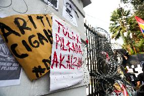 Protest Against Revision Of Regional Election Bill In Bandung, Indonesia