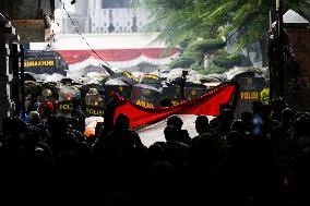 Protest Against Revision Of Regional Election Bill In Bandung, Indonesia