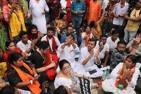 BJP Leads Protest March To West Bengal's Swasthya Bhawan