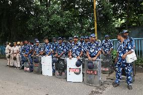 BJP Leads Protest March To West Bengal's Swasthya Bhawan