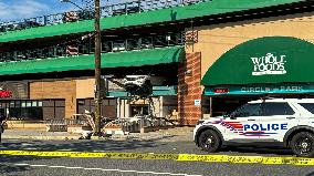 Car Crashes In Washington DC Parking Garage.