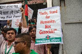 March Towards The High Commission Of India In Bangladesh