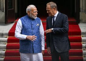 India PM Modi Starts Historic Trip To Poland And Ukraine