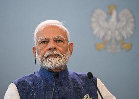 India PM Modi Starts Historic Trip To Poland And Ukraine