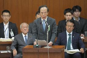 BOJ chief Ueda at parliament session