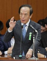 BOJ chief Ueda at parliament session