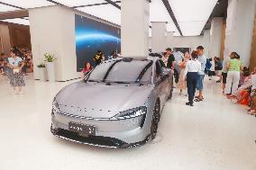 New Energy Vehicles at Huawei Store in Shanghai