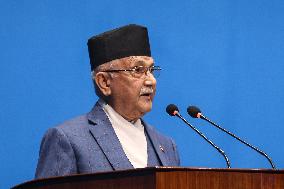 Nepal PM Oli Address The Parliament