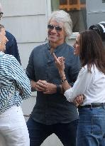 Jon Bon Jovi Lunch With Family - The Hamptons