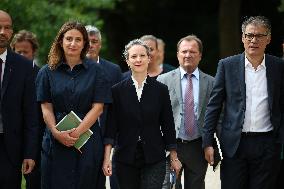 President Macron Meets NFP Party Leaders - Paris