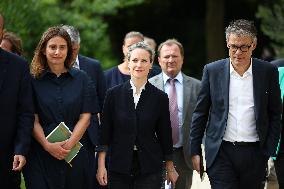 President Macron Meets NFP Party Leaders - Paris