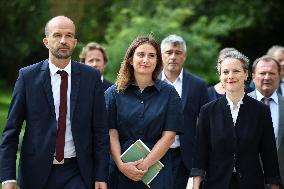 President Macron Meets NFP Party Leaders - Paris