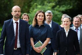 President Macron Meets NFP Party Leaders - Paris