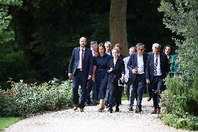 President Macron Meets NFP Party Leaders - Paris