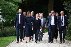 President Macron Meets NFP Party Leaders - Paris