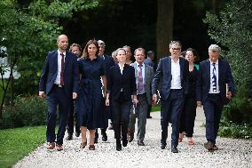 President Macron Meets NFP Party Leaders - Paris