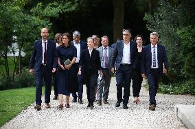 President Macron Meets NFP Party Leaders - Paris