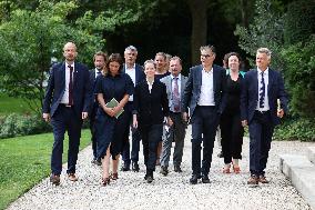 President Macron Meets NFP Party Leaders - Paris