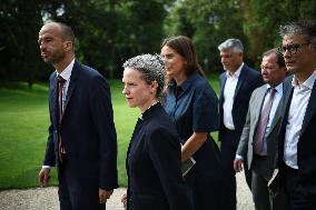 President Macron Meets NFP Party Leaders - Paris