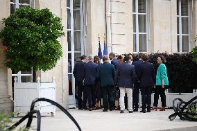 President Macron Meets NFP Party Leaders - Paris