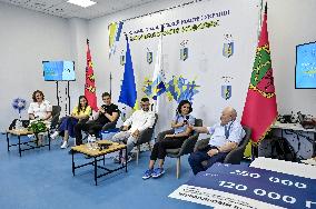 Celebrating Ukrainian athletes Parviz Nasibov and Viktoriia Kesar in Zaporizhzhia