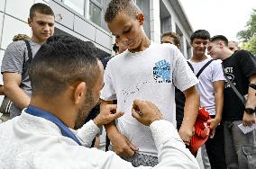 Celebrating Ukrainian athletes Parviz Nasibov and Viktoriia Kesar in Zaporizhzhia