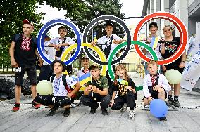 Celebrating Ukrainian athletes Parviz Nasibov and Viktoriia Kesar in Zaporizhzhia