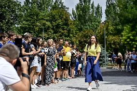 Celebrating Ukrainian athletes Parviz Nasibov and Viktoriia Kesar in Zaporizhzhia