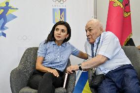 Celebrating Ukrainian athletes Parviz Nasibov and Viktoriia Kesar in Zaporizhzhia