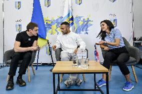 Celebrating Ukrainian athletes Parviz Nasibov and Viktoriia Kesar in Zaporizhzhia