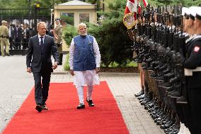 Narendra Modi Visits Warsaw