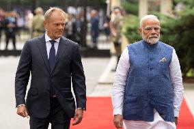 Narendra Modi Visits Warsaw