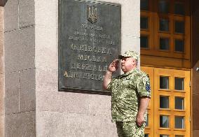 Ukrainian flag raised at Kyiv administration