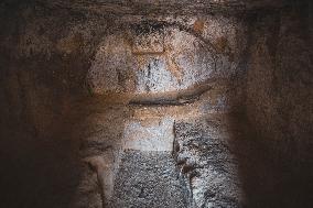 The Caves Of Matala In Crete Island