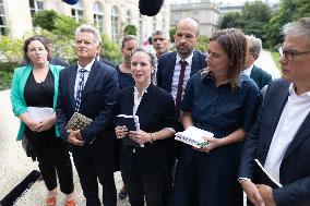 President Macron Meets NFP Party Leaders - Paris